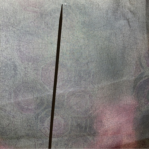 CURRUTI 1881 Paris Scarf Geometric Shape Mauve Green Sarong Silky Square 54x54 - Picture 13 of 14